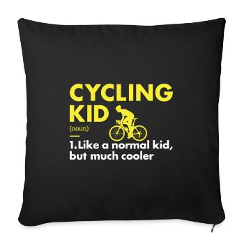 Sport Kid Cyclisme - Housse de coussin décorative 45 x 45 cm - noir - Devant