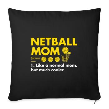 Sport Mom Definition Netball - Sofakissenbezug 45 x 45 cm - Schwarz - Vorne