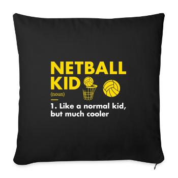 Sport Kid Definition Netball - Sofakissenbezug 45 x 45 cm - Schwarz - Vorne
