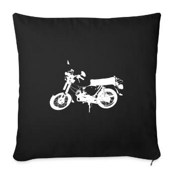 Simson S51 weiß - Sofakissenbezug 45 x 45 cm - Schwarz - Vorne