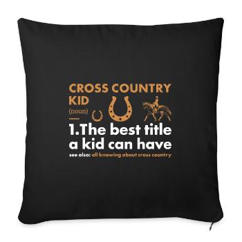 Rider Kid Definition Cross Country - Sofa pillowcase 17,3'' x 17,3'' (45 x 45 cm) - black - Front
