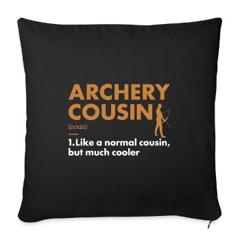 Sport Cousin Archery - Sofa pillowcase 17,3'' x 17,3'' (45 x 45 cm) - black - Front
