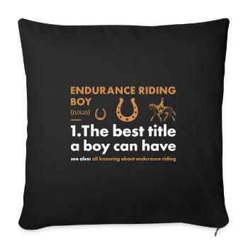Rider Boy Definition Endurance Riding - Sofakissenbezug 45 x 45 cm - Schwarz - Vorne