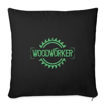 Meilleur ouvrier forestier bûcheron - Housse de coussin décorative 45 x 45 cm - noir - Devant