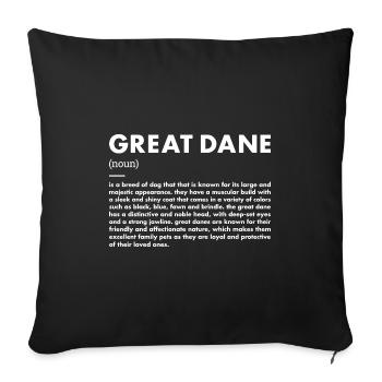 Définition du dogue allemand - Housse de coussin décorative 45 x 45 cm - noir - Devant