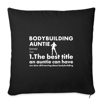 Sport Auntie Definition Bodybuilding - Sofa pillowcase 17,3'' x 17,3'' (45 x 45 cm) - black - Front