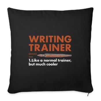 Writer Trainer Definition Writing - Sofa pillowcase 17,3'' x 17,3'' (45 x 45 cm) - black - Front