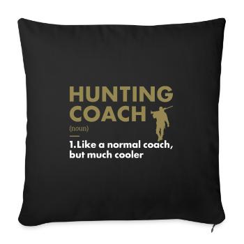 Hunter Coach Définition Chasse - Housse de coussin décorative 45 x 45 cm - noir - Devant