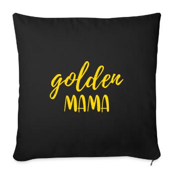 Golden Retriever - Sofa pillowcase 17,3'' x 17,3'' (45 x 45 cm) - black - Front