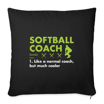 Définition de l’entraîneur sportif Softball - Housse de coussin décorative 45 x 45 cm - noir - Devant