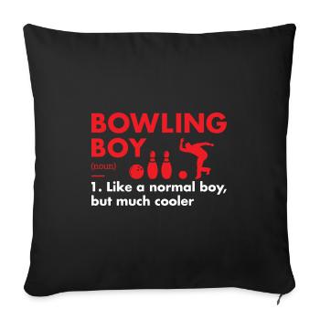 Sport Boy Definition Bowling - Sofa pillowcase 17,3'' x 17,3'' (45 x 45 cm) - black - Front