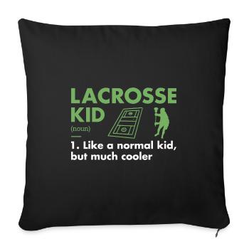 Sport Kid Definition Lacrosse - Sofakissenbezug 45 x 45 cm - Schwarz - Vorne