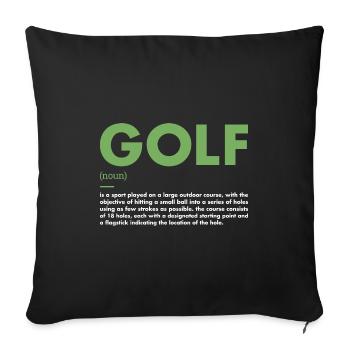 Sport Définition Golf - Housse de coussin décorative 45 x 45 cm - noir - Devant