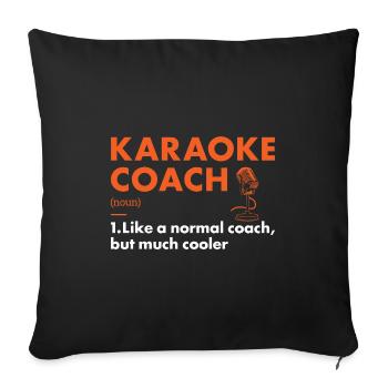 Singer Coach Definition Karaoke - Sofakissenbezug 45 x 45 cm - Schwarz - Vorne