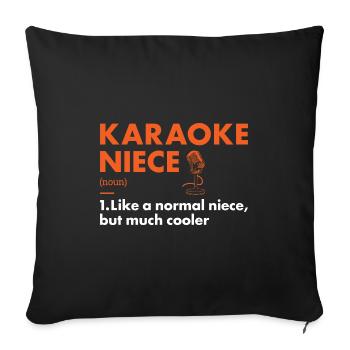Singer Niece Definition Karaoke - Sofakissenbezug 45 x 45 cm - Schwarz - Vorne