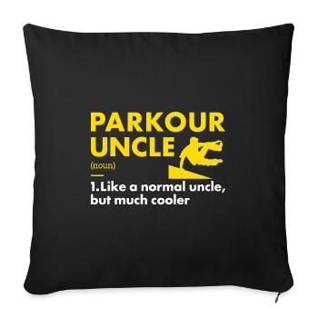 Traceur Uncle Definition Parkour - Sofa pillowcase 17,3'' x 17,3'' (45 x 45 cm) - black - Front