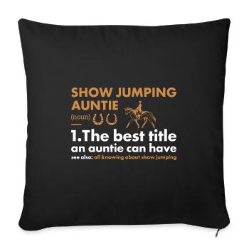 Jumper Auntie Définition Saut d’obstacles - Housse de coussin décorative 45 x 45 cm - noir - Devant