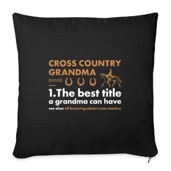 Rider Grandma Definition Cross Country - Sofa pillowcase 17,3'' x 17,3'' (45 x 45 cm) - black - Front