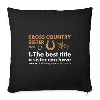 Rider Sister Definition Cross Country - Sofa pillowcase 17,3'' x 17,3'' (45 x 45 cm) - black - Front