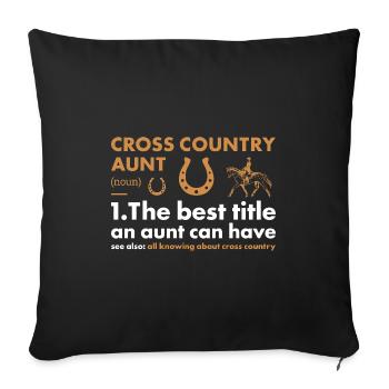 Rider Aunt Definition Cross Country - Sofa pillowcase 17,3'' x 17,3'' (45 x 45 cm) - black - Front
