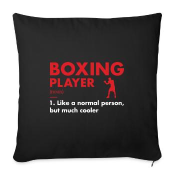 Sport Fighter Definition Boxing - Sofa pillowcase 17,3'' x 17,3'' (45 x 45 cm) - black - Front
