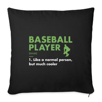 Sport Player Definition Baseball - Sofakissenbezug 45 x 45 cm - Schwarz - Vorne
