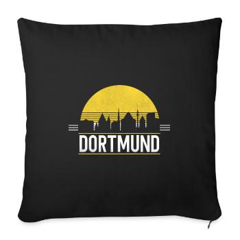Dortmund Skyline Ruhrpott Ruhr Area Dortmunder - Sofa pillowcase 17,3'' x 17,3'' (45 x 45 cm) - black - Front
