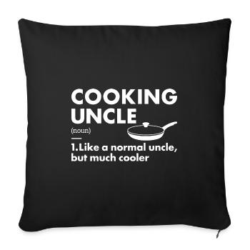 Cook Uncle Definition Cooking - Sofa pillowcase 17,3'' x 17,3'' (45 x 45 cm) - black - Front