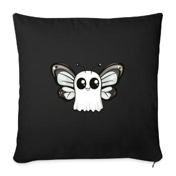 Butterfly Halloween Comic Ghost - Sofa pillowcase 17,3'' x 17,3'' (45 x 45 cm) - black - Front