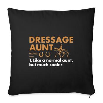 Rider Aunt Definition Dressage - Sofa pillowcase 17,3'' x 17,3'' (45 x 45 cm) - black - Front