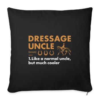 Rider Uncle Definition Dressage - Sofa pillowcase 17,3'' x 17,3'' (45 x 45 cm) - black - Front