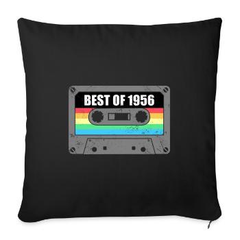 Geburtstag Best Of 1956 Jahrgang Vintage 1956 - Sofakissenbezug 45 x 45 cm - Schwarz - Vorne