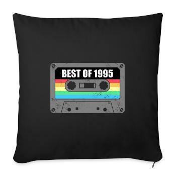 Geburtstag Best Of 1995 Jahrgang Vintage 1995 - Sofakissenbezug 45 x 45 cm - Schwarz - Vorne