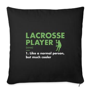 Définition du joueur de sport La crosse - Housse de coussin décorative 45 x 45 cm - noir - Devant
