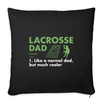 Sport Dad Definition Lacrosse - Sofakissenbezug 45 x 45 cm - Schwarz - Vorne