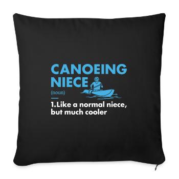Canoeist Niece Definition Canoeing - Sofa pillowcase 17,3'' x 17,3'' (45 x 45 cm) - black - Front