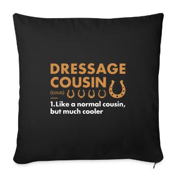 Rider Cousin Definition Dressage - Sofa pillowcase 17,3'' x 17,3'' (45 x 45 cm) - black - Front