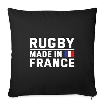 Rugby Made In France France Rugby - Sofa pillowcase 17,3'' x 17,3'' (45 x 45 cm) - black - Front
