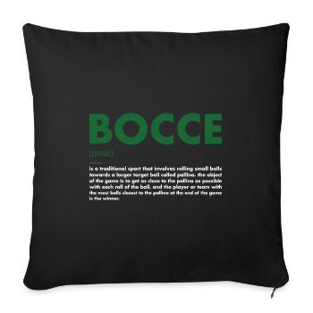 Sport Definition Bocce - Sofakissenbezug 45 x 45 cm - Schwarz - Vorne