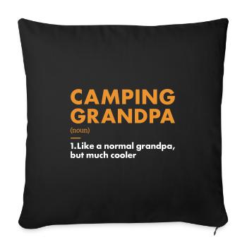 Camper Grandpa Definition Camping - Sofa pillowcase 17,3'' x 17,3'' (45 x 45 cm) - black - Front