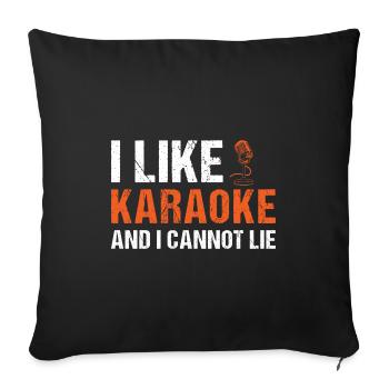 Singer I Like Karaoke - Sofakissenbezug 45 x 45 cm - Schwarz - Vorne