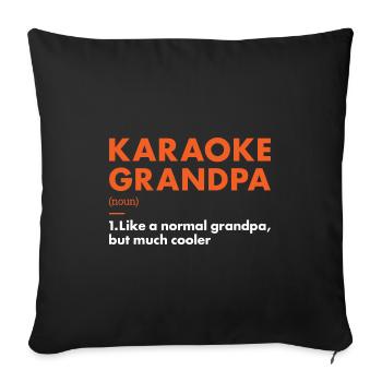 Singer Grandpa Definition Karaoke - Sofakissenbezug 45 x 45 cm - Schwarz - Vorne