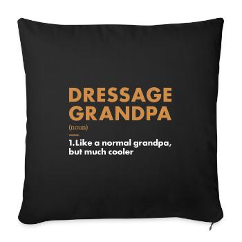 Rider Grandpa Definition Dressage - Sofa pillowcase 17,3'' x 17,3'' (45 x 45 cm) - black - Front