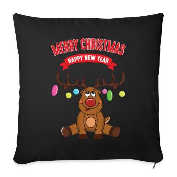 Noël drôle Noël Noël Noël - Housse de coussin décorative 45 x 45 cm - noir - Devant
