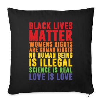 Black Lives Matter - Sofakissenbezug 45 x 45 cm - Schwarz - Vorne