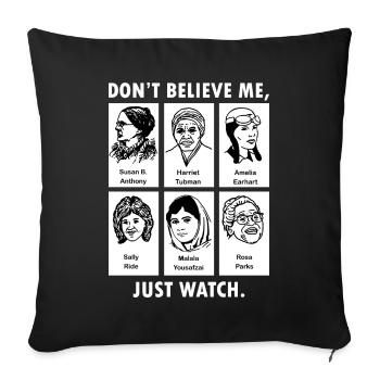 Feminist - Sofa pillowcase 17,3'' x 17,3'' (45 x 45 cm) - black - Front