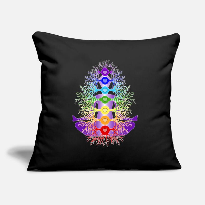Chakras with their roots Sofa pillowcase 17,3'' x 17,3'' (45 x 45 cm)