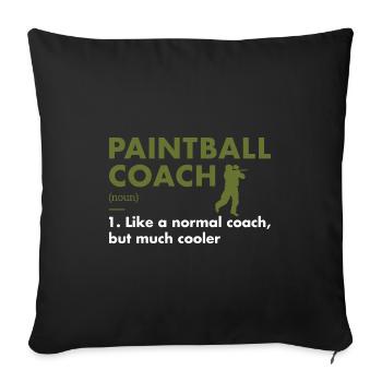 Entraîneur sportif Définition Paintball - Housse de coussin décorative 45 x 45 cm - noir - Devant