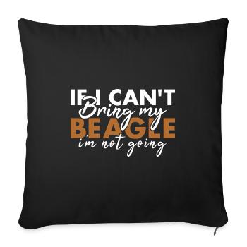 Si je ne peux pas amener mon beagle, je n’y vais pas - Housse de coussin décorative 45 x 45 cm - noir - Devant
