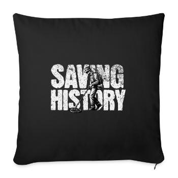 Probing Metal Detector - Sofa pillowcase 17,3'' x 17,3'' (45 x 45 cm) - black - Front